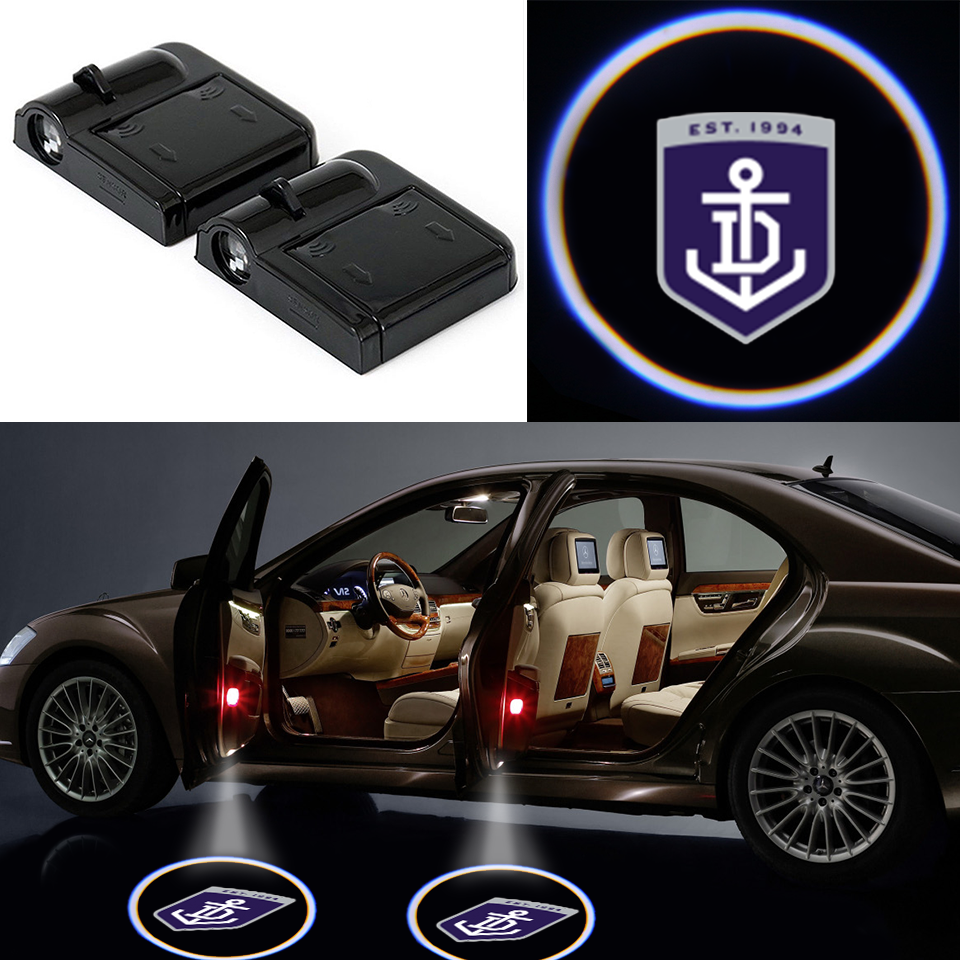 2 WIRELESS CAR DOOR LED LASER DOCKERS SHADOW LIGHT