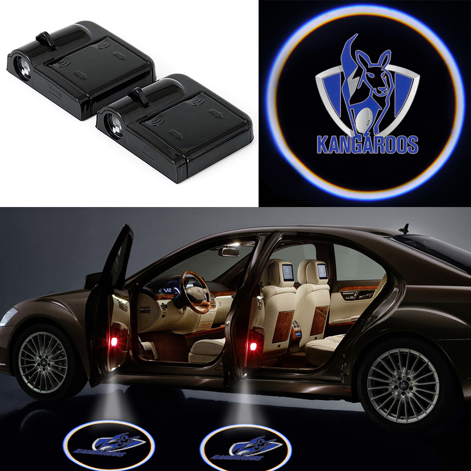 2 WIRELESS CAR DOOR LED LASER KANGAROOS SHADOW LIGHT